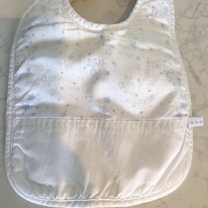 Dior Baby bib blue stars with Terry cloth back
